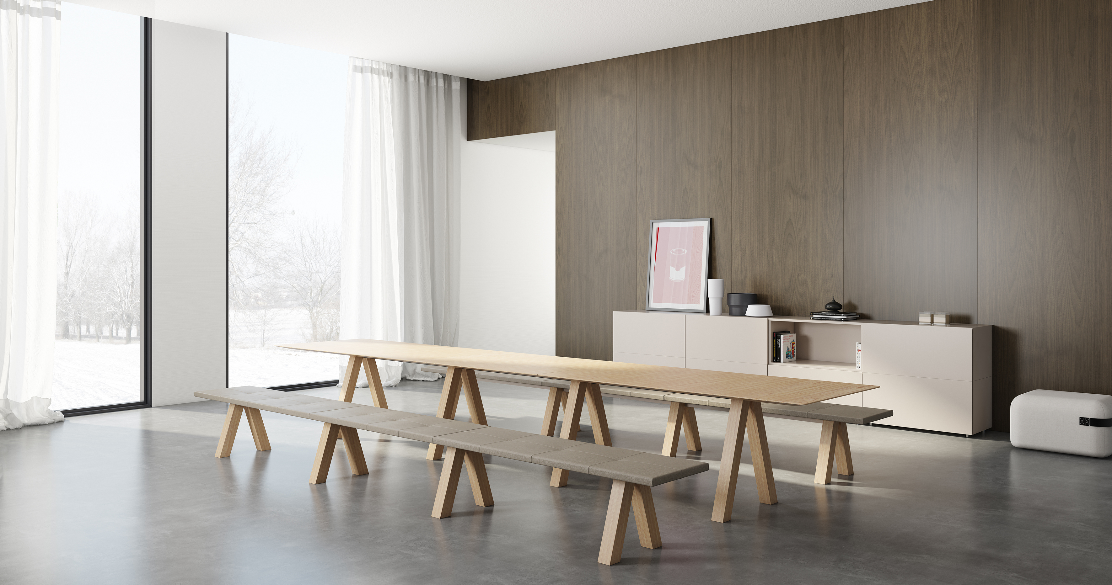 MK官网 - 坐具|长凳|MK(中国)一站式服务官网|设计师家具|Trestle bench 长凳