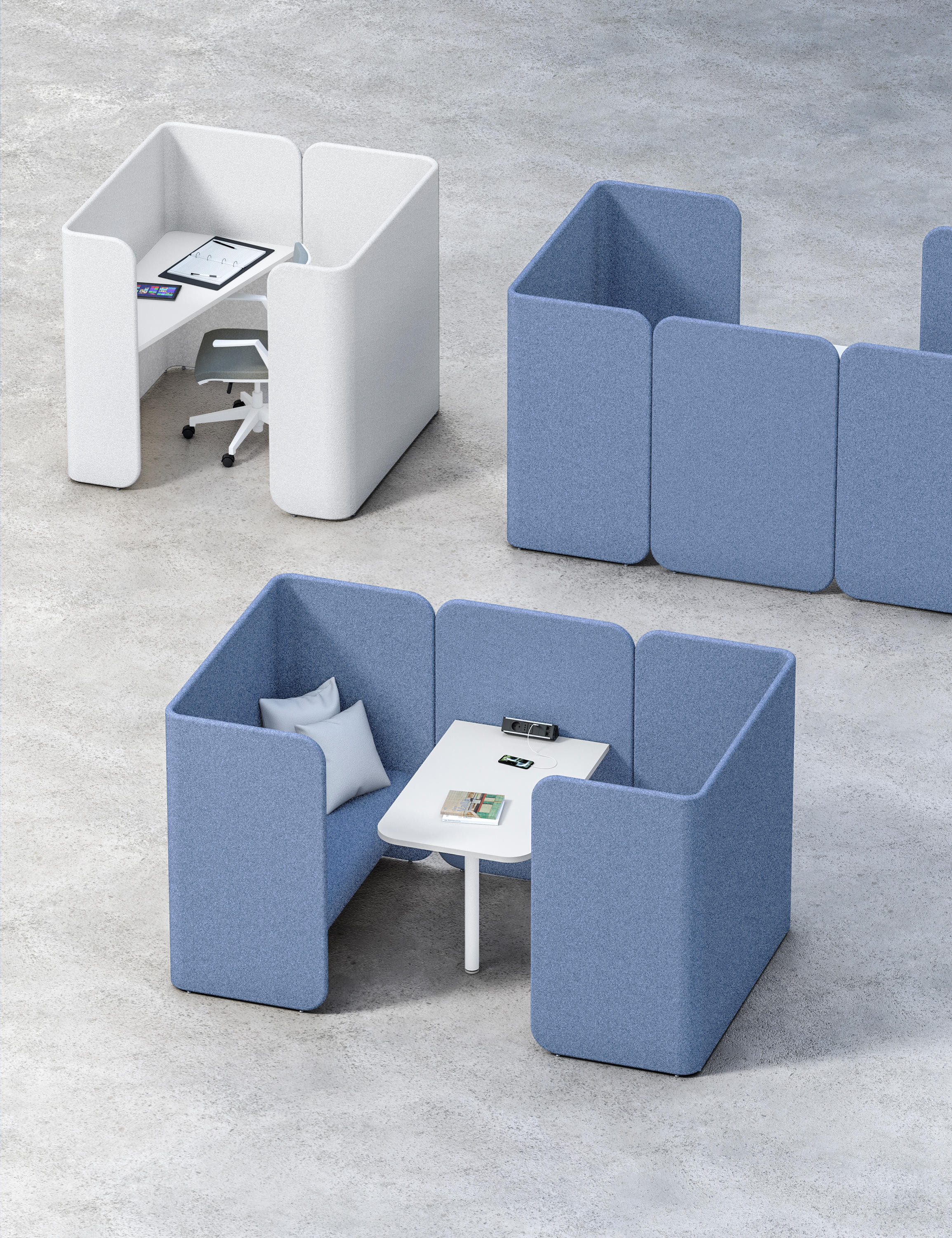 办公屏风|屏风工作站|MK(中国)一站式服务官网|设计师家具|Hug Modular Pods 工作卡位